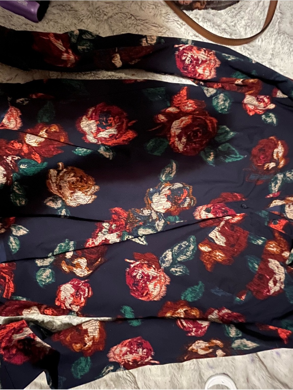 Merona Navy Floral Blazer Jacket